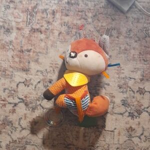 Skip Hop Fox Plush Toy with Rattle - Orange and Brown